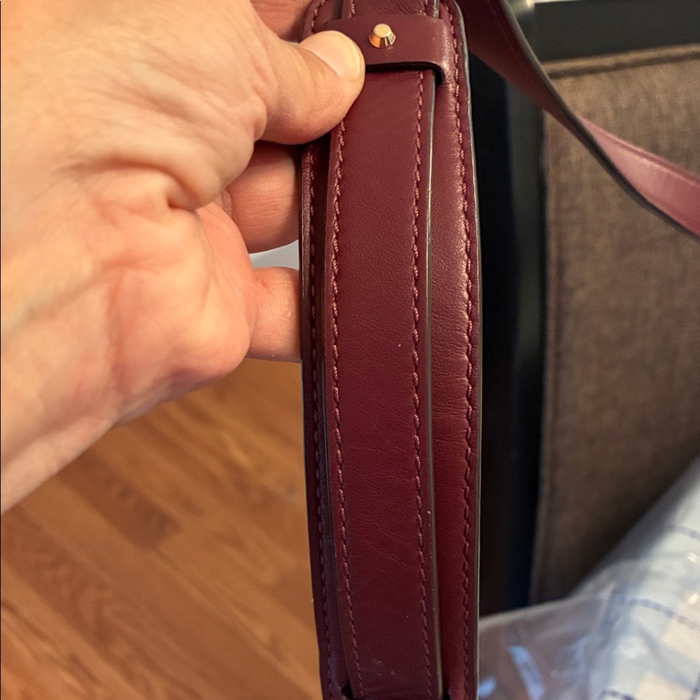 Michael Kors Burgundy Leather Crossbody Bag - Picture 4 of 10